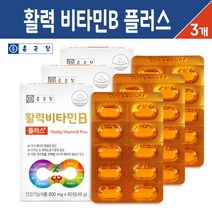 종근당 활력 비타민B 플러스 수용성 종합 비타민 B군 영양제, 3세트, 종합 활력 비타민B 플러스 60정