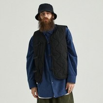 카고브로스 CB QUILTING PADDING VEST BLACK