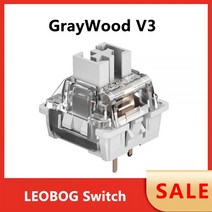 LEOBOG-GrayWood V3 스위치 맞춤형 기계식 키보드 용 선형 회색 스위치 3 핀 DIY 게임용 MX RGB 핫 스왑, CHINA, 70PCS