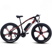 전기자전거 벨로스타 지방 타이어 전기 자전거 산 리튬 보조 설상차 통합 휠 변수 속도 비치, One Wheel Red B_36V10A42KM | 2