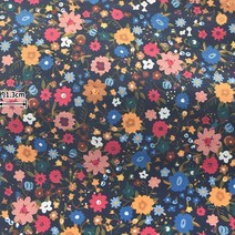 페브릭 옥삼 직물145x50cm 목가적 인 꽃 여름 포플린 코튼 원단 DIY 어린이 의류 천으로 침구 이불 장식 홈, 07 42