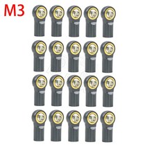 금속 m3 m4 링크 타이로드 엔드 볼 조인트 쇼크 업소버 볼 조인트 110 rc 자동차 크롤러 축 scx10 tamiya cc01 yk4102, m3 그레이 20개입