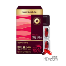 뉴트리원 정우성 크릴오일 USA KRILL OIL 어유 HD 1박스 1개월분 뉴트리원크릴, 뉴트리원크릴USA 1000mg 30캡슐 1박스