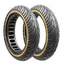 전기스쿠터 전동 솔리드 타이어 샤오미 M365 프로 전기 스쿠터 미지아 미 1S 2 필수 8.5 인치 고무 휠, 06 yellow circle 2 PCS