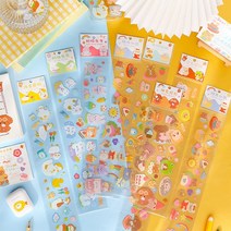 다꾸 곰토끼 롱 스티커 소품샵 플리마켓, 럭키토끼