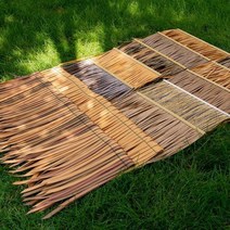 인조 볏짚 원두막 초가지붕 갈대처마 밀짚 초가집, 썩은 재 두꺼워진 모형 [50X50cm]