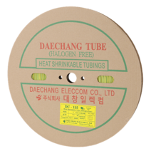 [대창] 녹색+황색 열 수축 튜브, 38(1롤 50M)