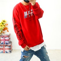 4XL 빅사이즈티셔츠 레터링 특양면 커플 오버핏맨투맨