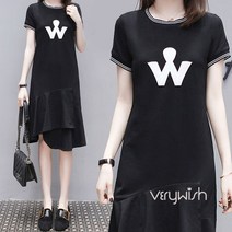 베리위시 국내배송 더블유 트럼펫 컬 롱티원피스