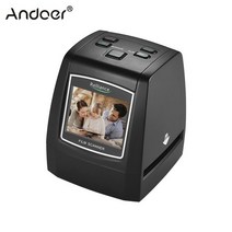 필름카메라 스캔 14mp 22mp 35mm 135mm 126mm 110mm 8mm 필름 사진 스캐너 네거티브 필름 스캐너 컬러 흑백 슬라이드 뷰어 스캐너, 블랙
