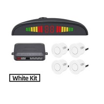주차센서 후방감지기 차량검지기 CODASH 범용 자동차 LED 주차 센서 키트 4 22mm 역방향 레이더 사운드 경, 02 White