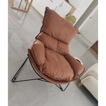 쇼파 1인 암체어 거실 럭셔리 달팽이의자 의자 패브릭의자 1인쇼파 소파 안락 독서 감성 고급, 다크 오렌지 천
