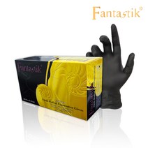 (당일발송) 판타스틱 두꺼운 니트릴 장갑(5.5g) 니트릴 글러브 블랙 100매입 1팩(통) 말레이시아산 엠보싱 미끄러지지 않는 안미끄러운 잘안찢어지는 많이 팔린 니트릴블랙, 소(S)