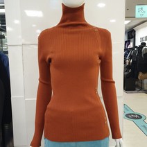 블루페페 부평점 70%세일 사이드 스냅 포인트 풀 폴라 니트 레이온사로 부드러운 감촉