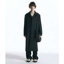 INSILENCE 백 플랩 발마칸 코트 BLACK Back Flab Balmacaan Coat BLACK