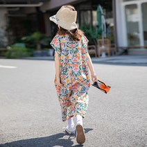 PigPug 바람꽃 소녀 점프수트 꽃무늬 22 여름