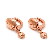 14K 귀걸이 유니크 서클 원터치 화이트큐빅 귀걸이 JNE22071