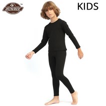 Herobiker 남성용 양털 라이닝 열 속옷 세트 오토바이 스키베이스 레이어 겨울 따뜻한 롱 존스 셔츠 &, 07 Children Black