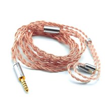 FAAEAL 업그레이드된 4코어 고순도 구리 오디오 케이블 3.5/2.5/4.4mm 금 도금 플러그 2핀/MMCX 커넥터 교체 와이어 KZ ZST ZS10 CCA TFZ Shure, MMCX 3.5mm Plug
