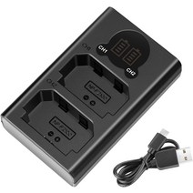 듀얼 USB 충전기 소니 NP-FZ100 배터리 ZV-E1 FX3 A1 A9 II A7R V A7S A660 과 호환, 한개옵션0