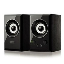 보노보스 BOS-A2 2.0 채널 PC스피커 고밀도 MDF 두터운 인클로저 헤드폰/마이크 단자 탑재