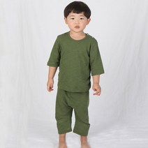 베이비누리 오가닉 7부 유아아동 상하복
