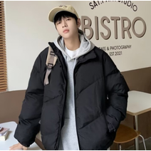 남자 패딩 점퍼 블랙 겨울 데일리 베이직 남학생 아우터