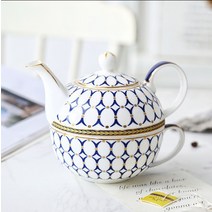 우아한 영국식 유럽식 차주전자 찻잔 티포원