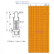 10Pcs 포고 핀 커넥터 Pogopin 배터리 스프링로드 접촉 SMD 니들 PCB 3 4 5 6 7 8 9 10 12 14 MM Test Prob, [16] H 11