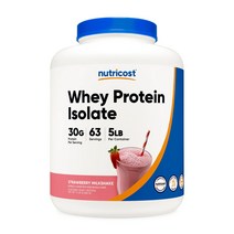 뉴트리코스트 웨이 프로틴 아이솔레이트 딸기 맛, 2268g, 1개