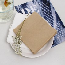 [핸즈픽] 칵테일 냅킨 1600장(1박스) 카페 호텔 넵킨 가정에서도 사용가능한 친환경 화이트 황색 내프킨