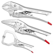 핸슨 핸슨 자동바이스그립 롱노우즈 락킹플라이어 10CJ 8CJ, 7CCS(7인치 C클램프), 1개