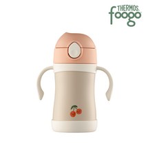 써모스 푸고 프리미엄 뉴트럴 시리즈 유아용 빨대컵 280ml TKFE-280, 뉴트럴핑크