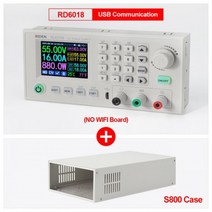 RD RD6018 RD6018W USB WiFi DC-DC 전압 스텝 다운 전원 공급 장치 모듈 벅 컨버터 전압계 멀티 미터 60V 18A S800 케이스, RD6018 S800