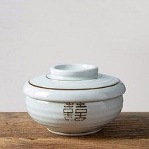 희고백자 탕기(대) 죽그릇 전통 한식기, 희고백자탕기(대)_세트