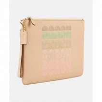독일직배송 113492 Coach 레더 가죽 클러치백 컬러 Soft Beige