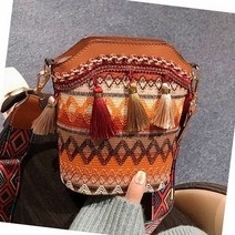 셀러허브(잡화) [라일리] Rly 인디언패턴 크로스백 20x20x9cm 1p 편안한 외출가방