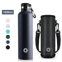 스텐 보온물병 대용량 텀블러 FEIJIAN 스테인레스 스틸 보온병 1000ml 스포츠 보냉병, 10.750-1000ml - Navy Blue 1000