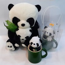 팬더인형 팬더쿠션 동물인형 어린이선물, 플라워 팬더, 50cm