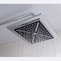 절수 사각형 블랙 해바라기 샤워기헤드 욕실수전 교체