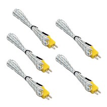 3M K 5PCS 유형 유리 섬유 테스트 리드 열전대 온도 프로브 센서 와이어 측정 범위 -50 ~ 400 섭씨 ~ -58 ~