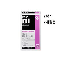 일동제약 여성 멀티비타민 미네랄 종합영양제 올인원 이뮨 1000mg 고함량 비타민B 셀렌 엽산 철분 요오드 비타민D 칼슘 마그네슘 캡슐 알약 포우먼 40대 50대 60대 실버 추천, 2box 총 120정 2개월분 정품, 민쓰네가게 1box당 60정