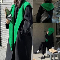 MYKOMI 가을 겨울 니트 후드 목도리 모자 여성 스카프 머플러