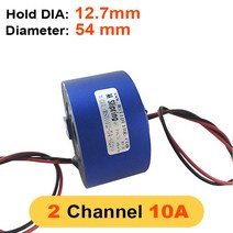 슬립링 전선회전 중공 축 슬립 링 구멍 직경 12.7mm 2/4/채널 10A OD 54mm 자동 암 회전 받침대, 01 2 channels