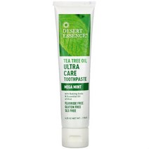 Desert Essence 티트리오일 울트라 케어 치약 메가 민트 176g(6.25oz), 6.25 온스