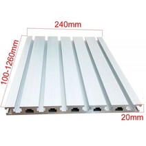 T 슬롯 알루미늄 프로파일 20240 100mm 300mm 500mm 1000mm 1200mm 길이 20x240mm 조각 기계 패널 CNC 부품 DIY 3D 프린터, 300mm Length, 300mm Length