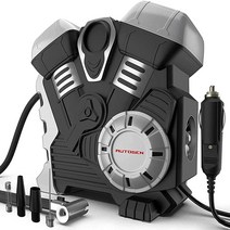 AUTOGEN 자동차 타이어용 이중 실린더 공기 압축기 튼튼한 에어 펌프 타이어 팽창기 트럭 자전거 기타 주입식 로봇 모델링용 디지털 압력 게이지 [미국 직배송]