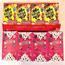 4 packs each Sour Patch Kids Conversation Hearts Candy Smarties Love Hearts, 1