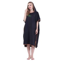 비치 타월 체인징 로브 퀵드라이 서핑 판초 해변 수영 야외 스포츠용 | 블랙 451770, Black