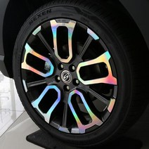 (오토클럽) 토레스 20인치 홀로그램 휠스티커 튜닝 악세사리 용품, 유광블랙